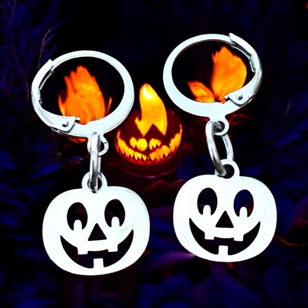 🆕 Pumpkin Dangle Earrings Stainless Steel